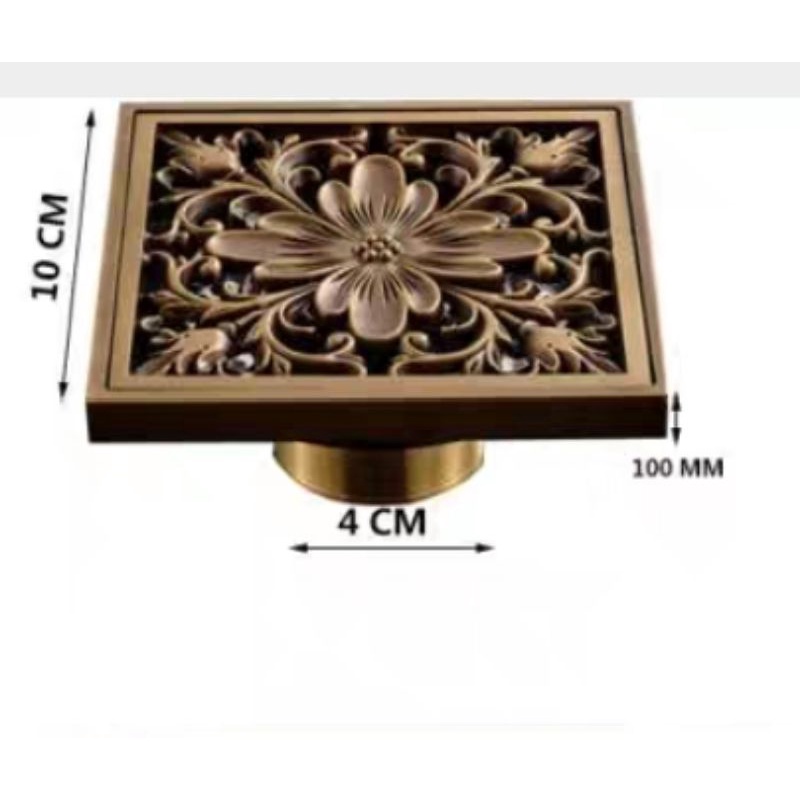 Phễu thoát sàn đồng thau 10x10cm