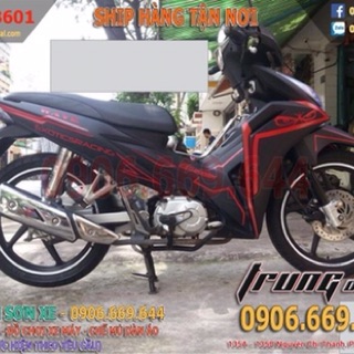 Tem trùm xe máy wave RSX 2012 đỏ đen