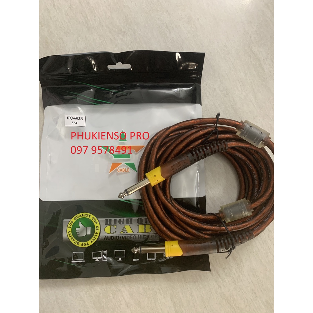 DÂY 2 ĐẦU 6 LY ĐỰC ZIN CHỐNG NHIỄU DÀI 1M  3M VÀ 5M