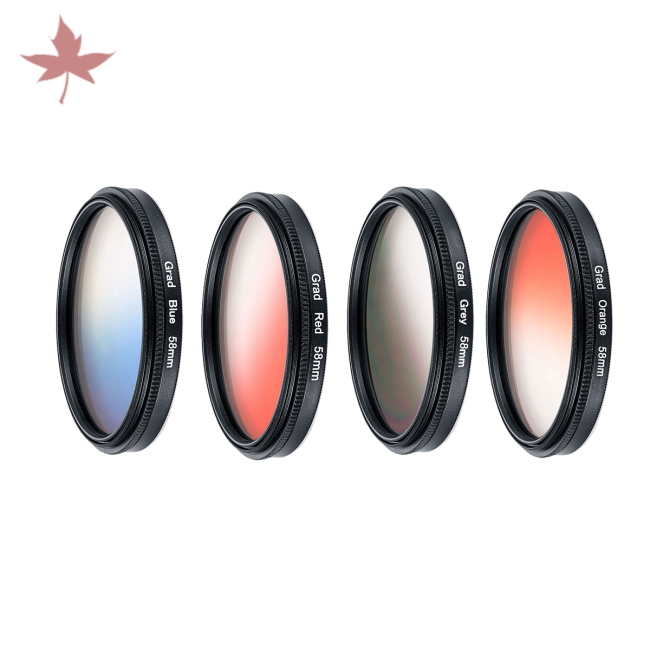 ND FLD UV MC Grad Round Gradient Filter 52mm 58 67 55 77 mm for Nikon Canon EOS 7D 5D 6D 50D 60D