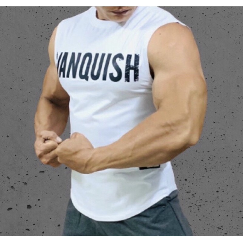 💥[siêu sale]Áo tank top gym nam, áo ba lỗ gym nam VANQUISH phom body cực chất,chất vải cotton 100% ,co giãn 4 chiều.💥