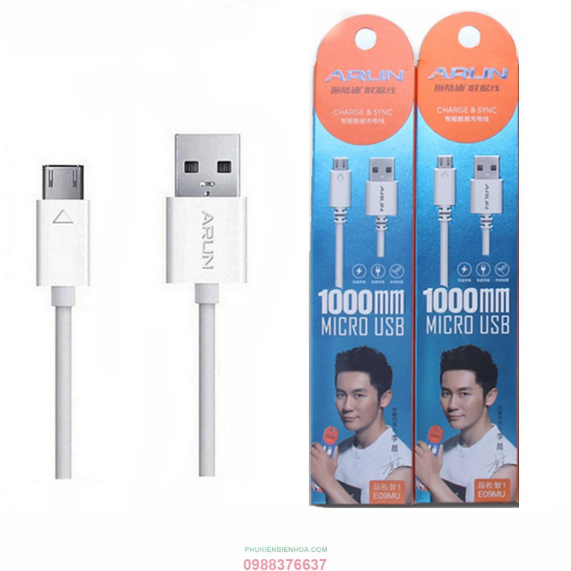 Cáp sạc điện thoại Micro Usb Type C chính hãng Arun, Full box