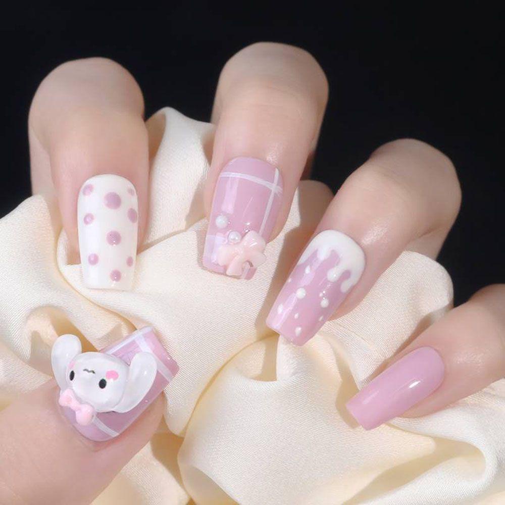 Phụ Kiện Trang Trí Móng Nghệ Thuật Hình Chú Chó Tai To Dễ Thương DIY