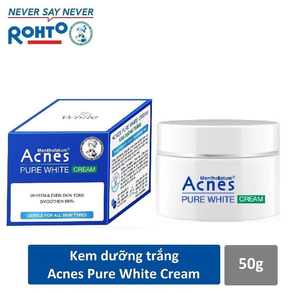 Kem dưỡng trắng Acnes Pure White Cream Tặng kèm SRM trắng da Acnes Pure White