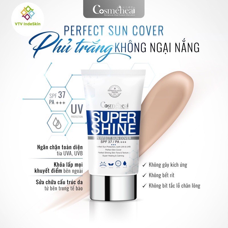 Kem Nền Chống Nắng Cosmeheal SUPERSHINE Perfect Sun Cover Hàn Quốc
