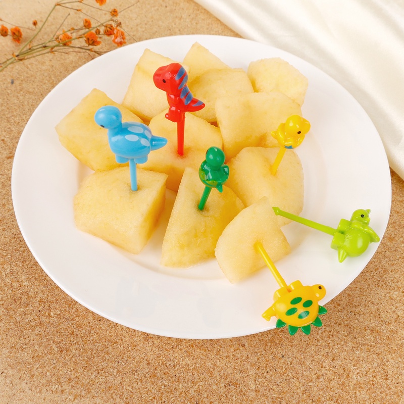 Set 6 Nĩa Ăn Trái Cây Hình Khủng Long Dễ Thương