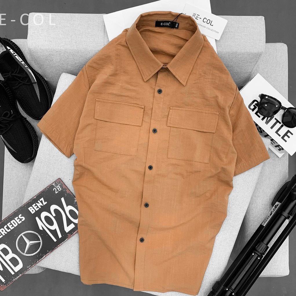 Áo đũi nam cộc tay⚡️ áo sơ mi đũi nam cộc tay cao cấp cổ bẻ chất đũi mát mẻ Y2 | BigBuy360 - bigbuy360.vn