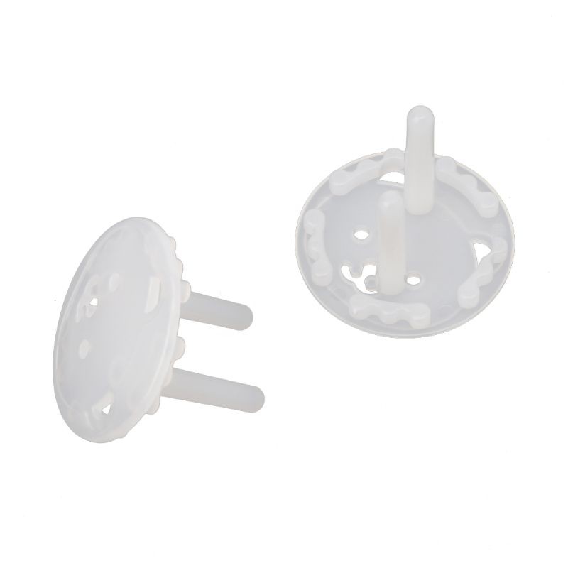 Set 10 nút gắn lỗ cắm điện tiêu chuẩn EU 2 lỗ bảo vệ an toàn