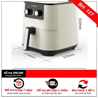 Nồi Chiên Không Dầu Liven 5.5 Lít CHỈNH CƠ Công Nghệ Mỹ (U.S.A) Bảo hành 12 tháng