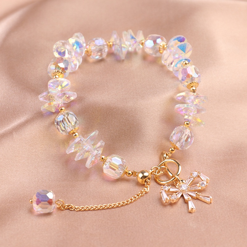 [Hàng Mới Về] Vòng Tay Trong Suốt Thắt Nơ Kiểu Cách Thời Trang Mùa Hè Cho Nữ