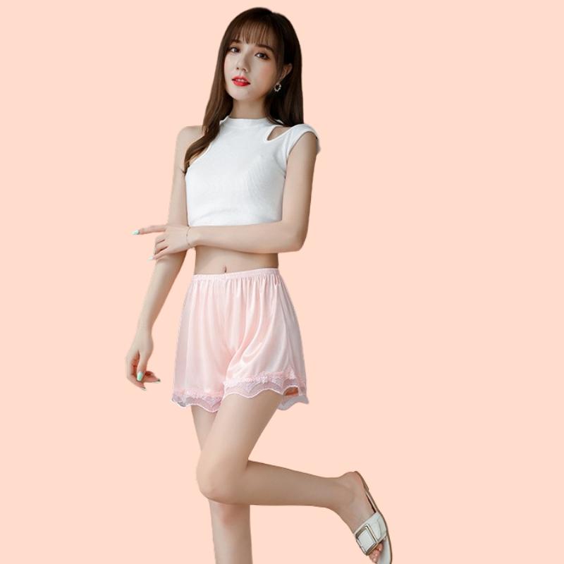 Quần Mặc Váy Satin Viền Ren SU Official, Quần Lót Nữ Lưng Thun Thoáng Mát V3