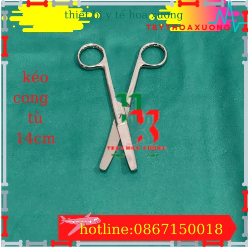 KÉO CONG 2 ĐẦU TÙ 14CM- KÉO Y TẾ