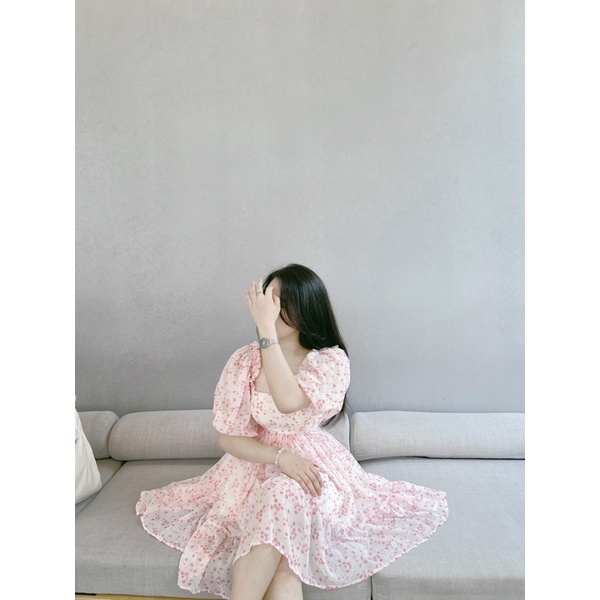 Đầm Nữ BabyDoll Bản Giới Hạn, Đầm Nữ Dáng Xoè Thiết Kế Cao Cấp , Vải Hoa Nhí Lót Đầy Đủ, 2 Màu