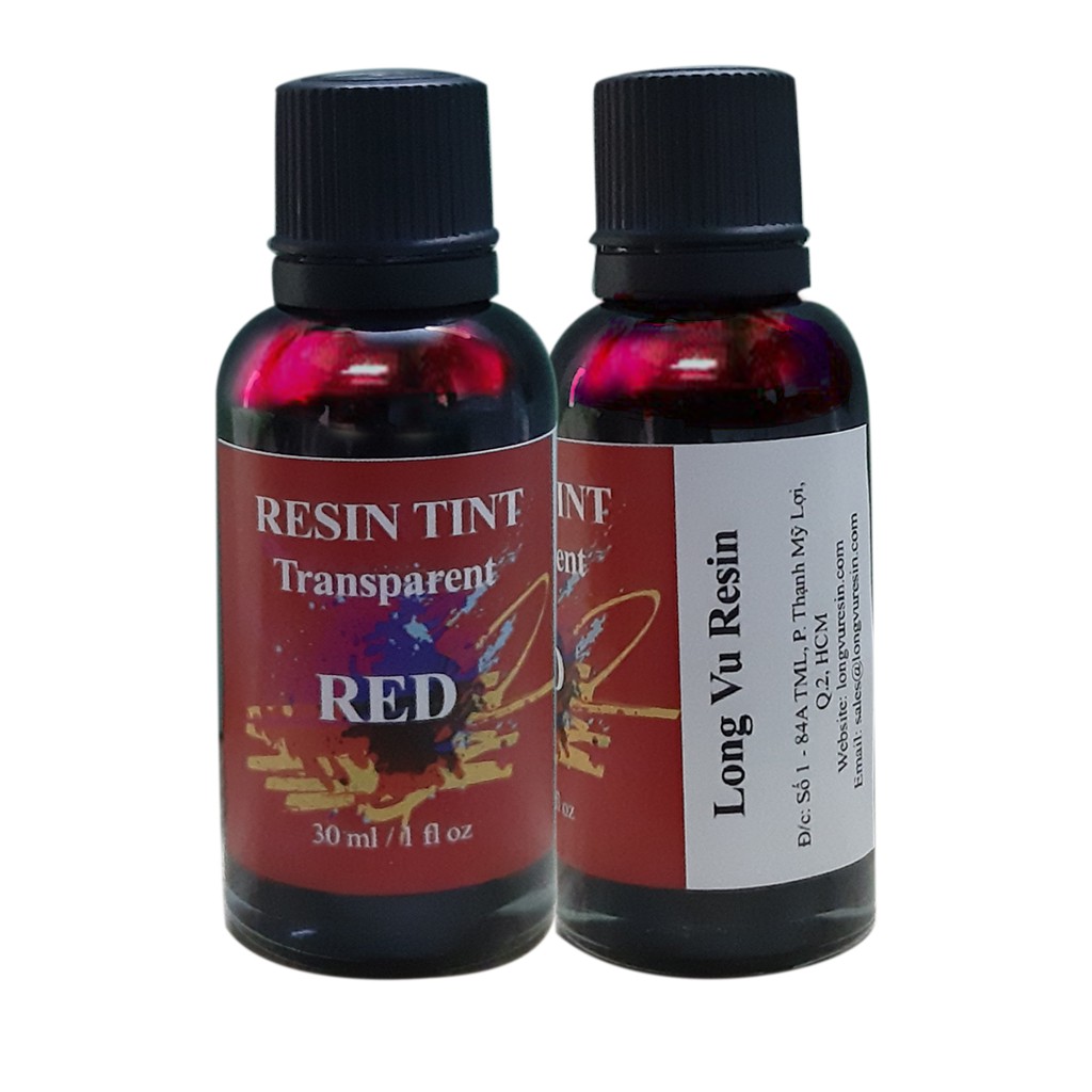 Tinh Màu Epoxy Resin Tint Trong Suốt - Lọ 30ml - Đỏ - RED