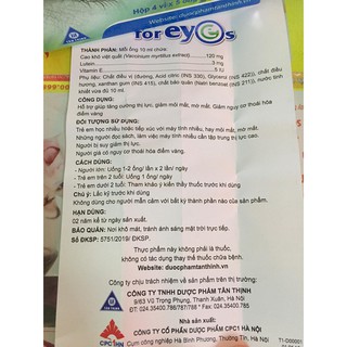NATURE FOR EYES- Giảm mỏi mắt, mờ mắt