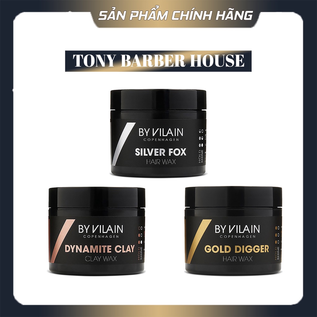 Sáp vuốt tóc By Vilain [Gold Digger - Dynamite Clay - Silver Fox] 65ml