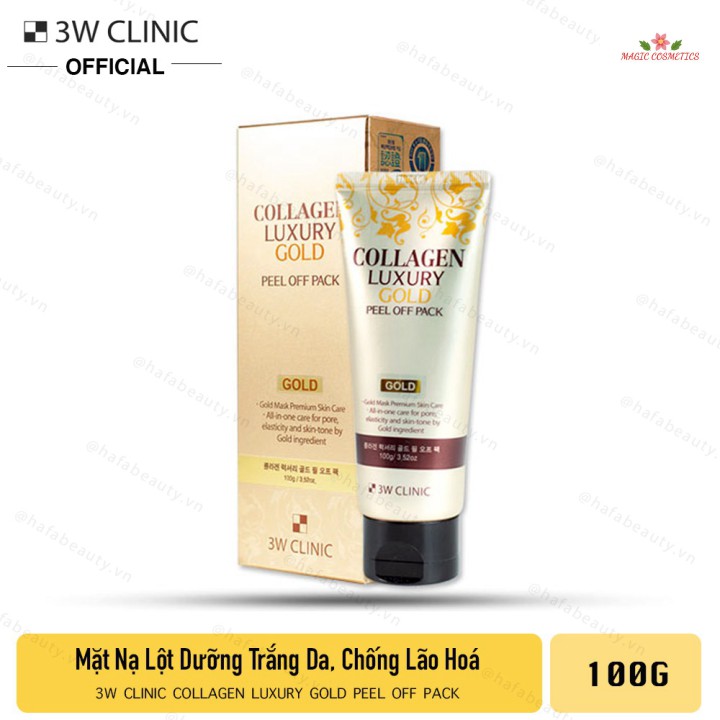 [Mã giảm giá] Mặt nạ lột tinh chất vàng 3W CLinic Collagen Luxury Gold Peel Off Pack 100ml