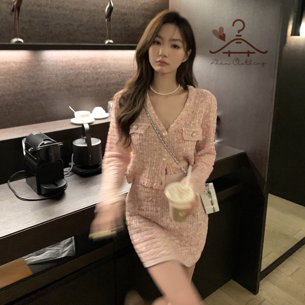 Set dạ Tweed hồng phấn phong cách tiểu thư siêu ngọt ngào, sang chảnh