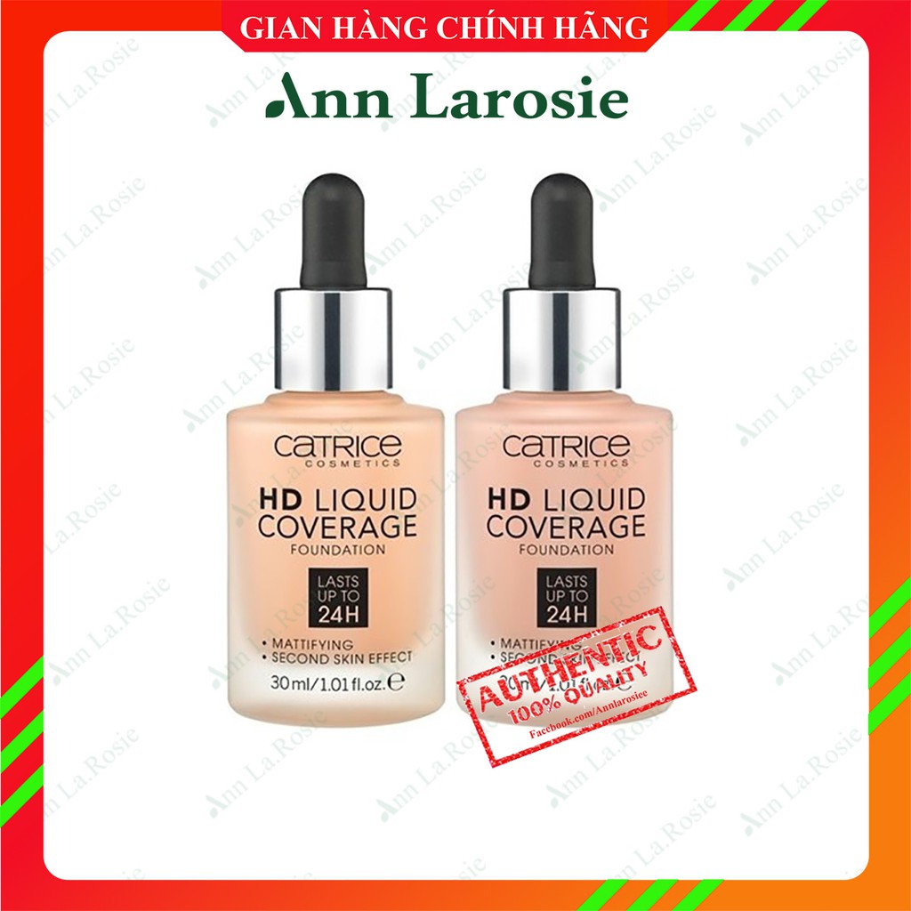 Kem nền Catrice HD Liquid Coverage Last Upto 24h 30ml