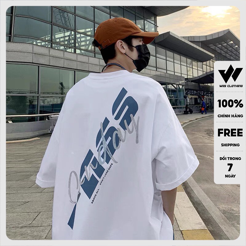 Áo thun tay lỡ WIIS phông form rộng Sunday pull nam nữ oversize cotton ulzzang