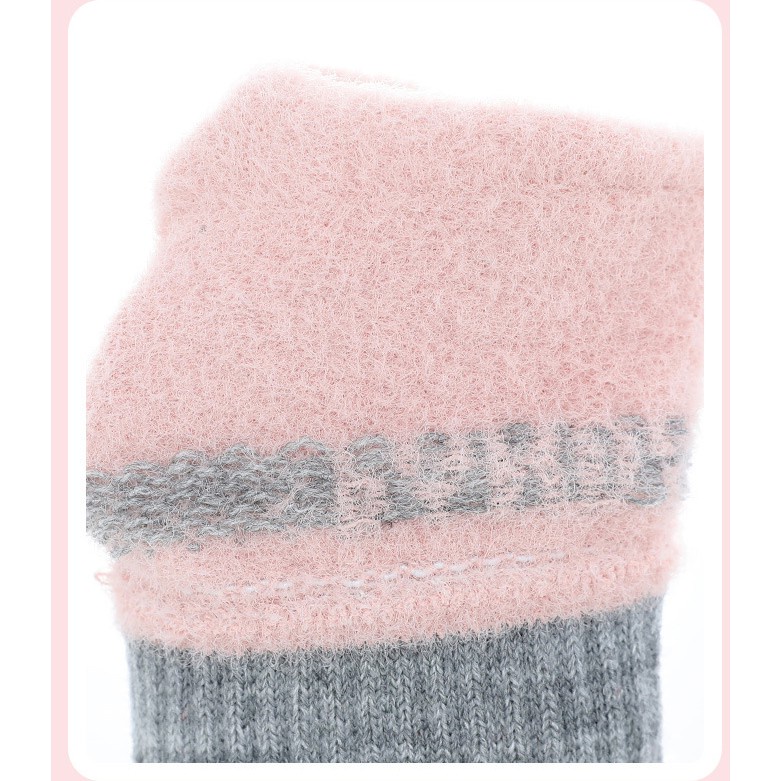 Găng tay nữ mùa đông cảm ứng bằng len thời trang (size người lớn, trẻ con)