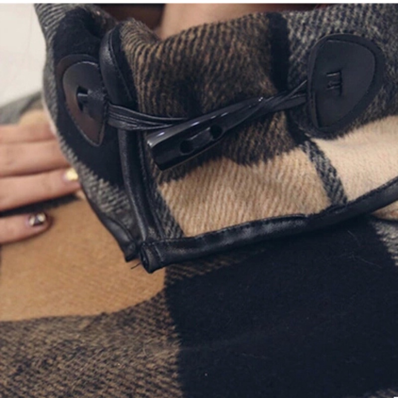 Áo Choàng Dáng Rộng Họa Tiết Kẻ Ô Vuông Cỡ Lớn Phong Cách Cổ Điển Thời Trang Cho Nữ | BigBuy360 - bigbuy360.vn