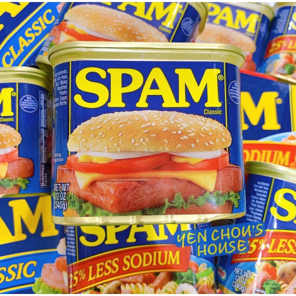 [Ảnh thật] Thịt Hộp Spam Mỹ ít mặn 25% less sodium - Mỹ