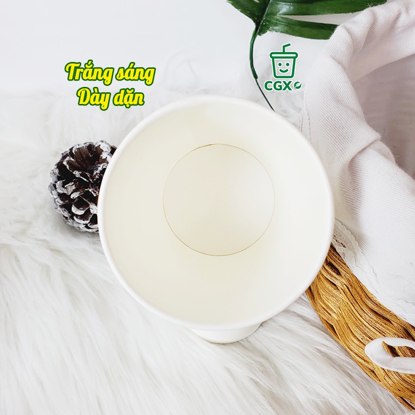 50 CỐC GIẤY XANH 180ml Dùng 1 Lần Uống Nước Trong Cửa Hàng, Siêu Thị, Văn Phòng, Công Sở