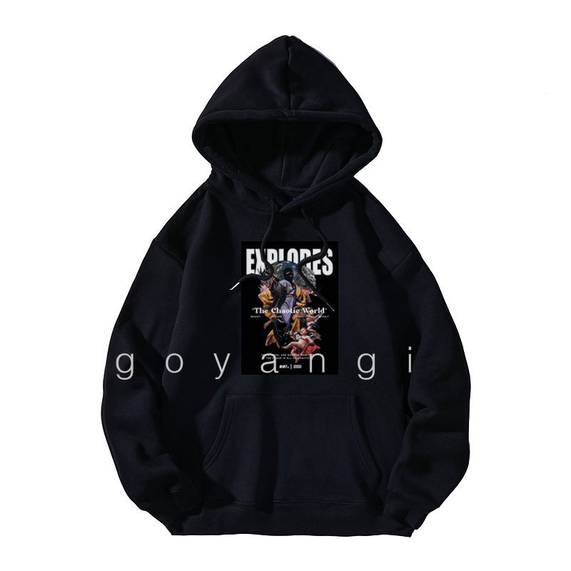 Áo hoodie Chaotic World oversize Unisex phong cách Hàn Quốc