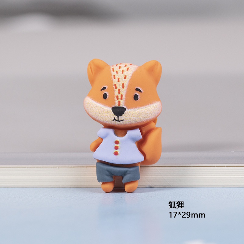 Set 10 phụ kiện resin dán trang trí điện thoại hình động vật dễ thương