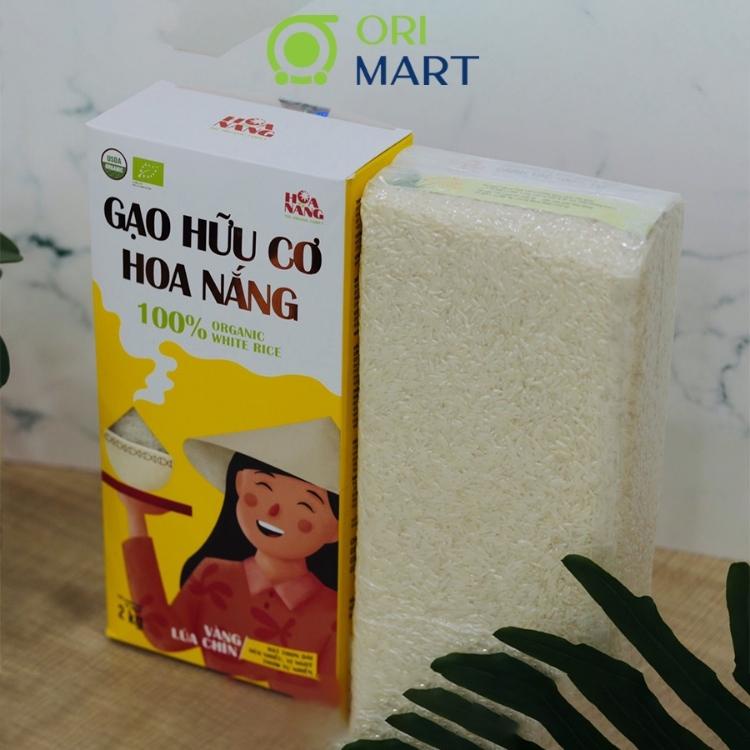 Gạo Hữu Cơ Hoa Nắng Vàng Lúa Chín Và Xanh Mạ Non - Hộp 2kg