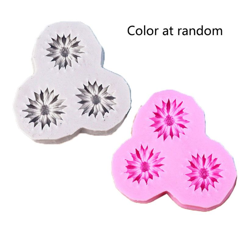 Khuôn silicon mini hình hoa cúc làm bánh kẹo/đồ trang sức thủ công nghệ thuật