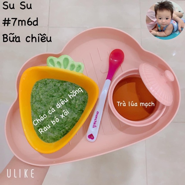 Khay mây ăn dặm đựng chén cho bé - Nhà Mỡ