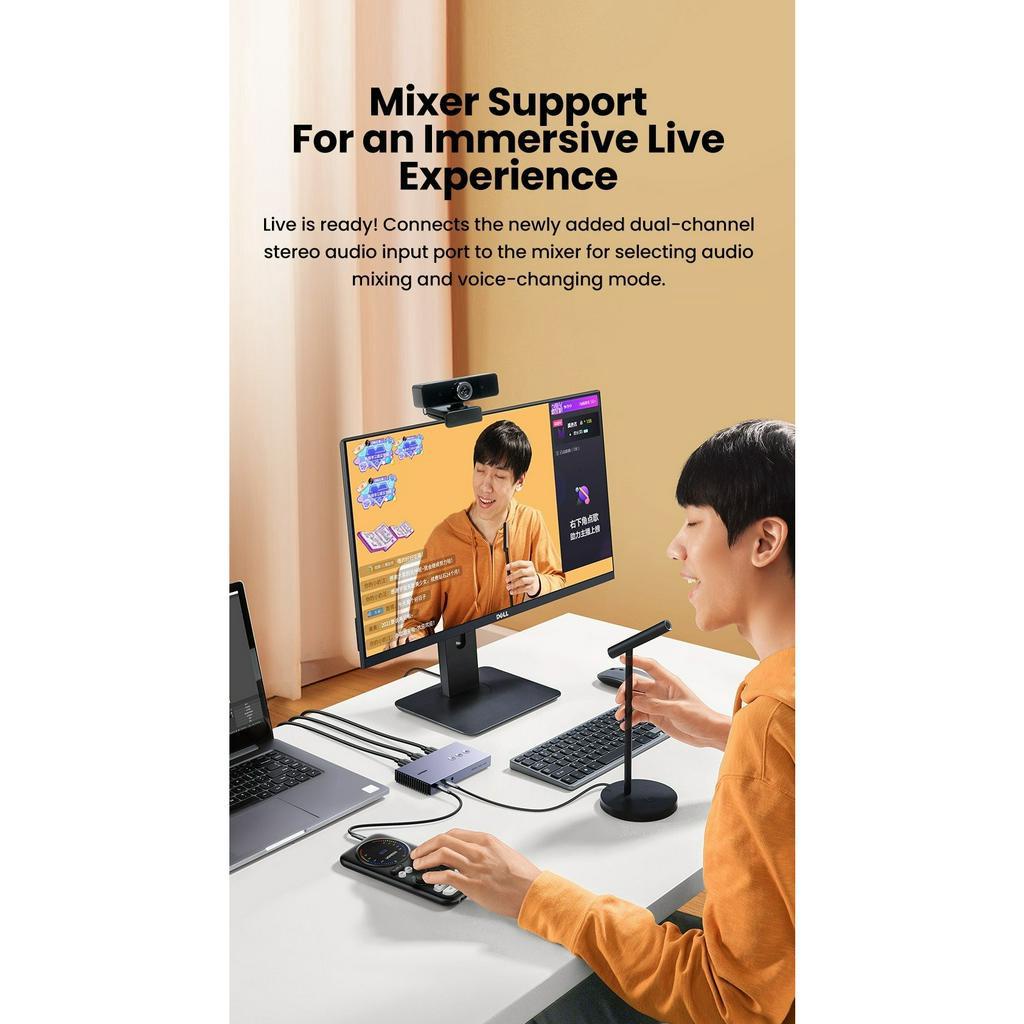 Thiết bị ghi hình Ugreen 80688 CM541, hỗ trợ Livestream Capture HDMI 4K Chính Hãng