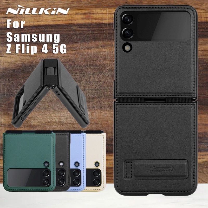 Ốp lưng da Samsung Z Flip 4 5G Nillkin Qin leather case（Vegan leather)