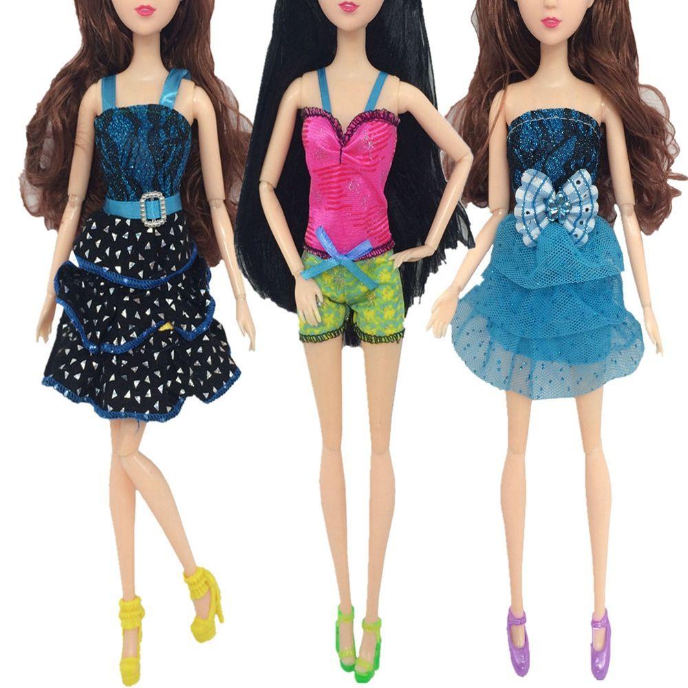 Đầm Búp Bê 30cm Màu Cầu Vồng