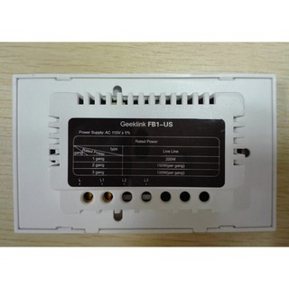Công Tắc Cảm Ứng Thông Minh Chữ Nhật 3 Nút Geeklink FB1-3