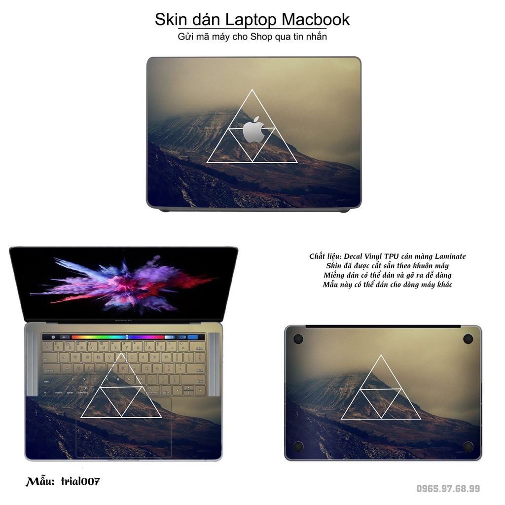 Skin dán Macbook mẫu Đa giác (đã cắt sẵn, inbox mã máy cho shop)