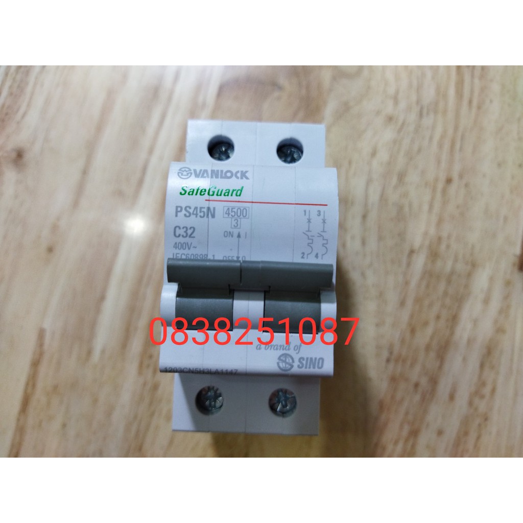 CB ĐÔI 2PHA 40A SINO,CẦU DAO TỰ ĐỘNG SINO 16A,20A,25A,32A,40A,50A,63A,APTOMAT 2PHA