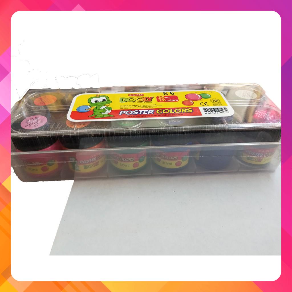 Màu nước Dooly Poster 30ml x 12 màu - hộp