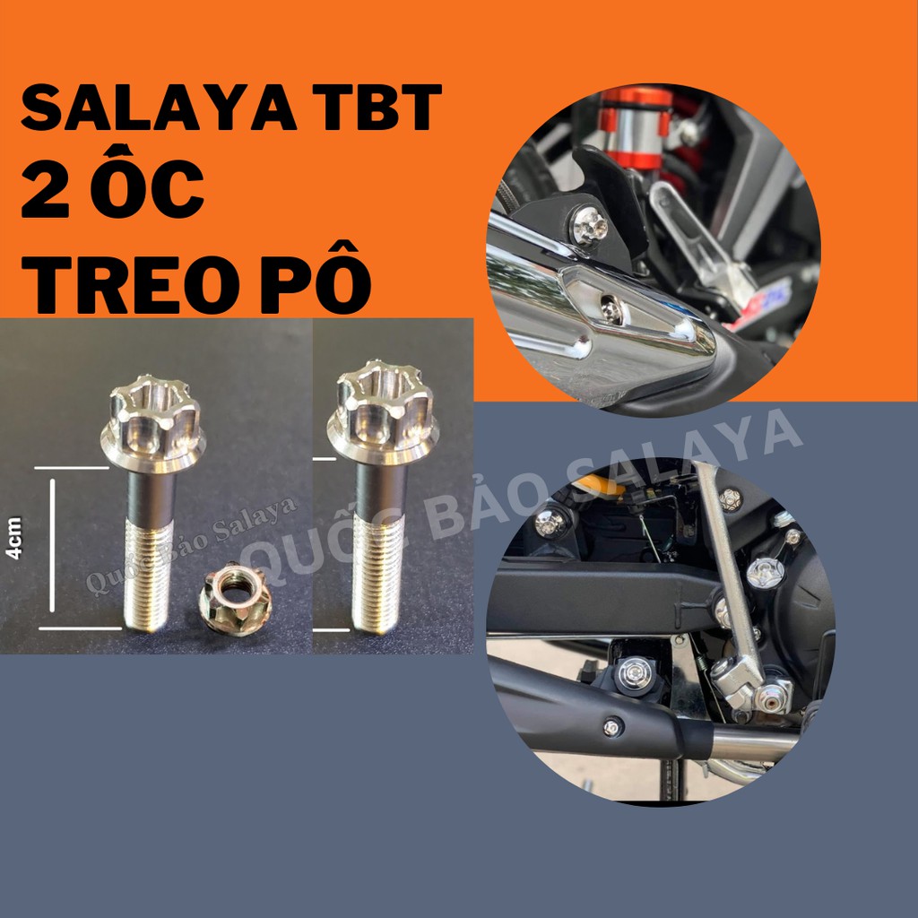 Bộ Ốc Salaya TBT Lắp Treo Pô Trước Sau Cho Ex135 4s 5s