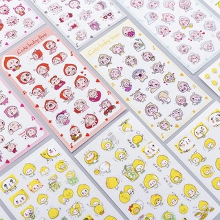 Set 6 tấm sticker dán trang trí sổ, trang trí bàn học