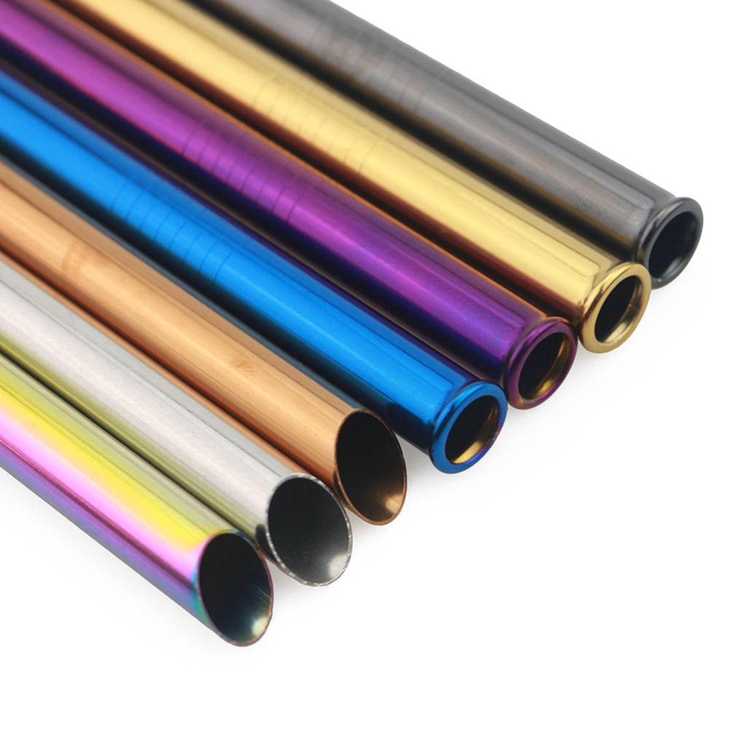 NICKOLAS Ống Hút Thép Không Gỉ Rộng 12mm Dùng Lắc Trà Sữa Tiện Dụng