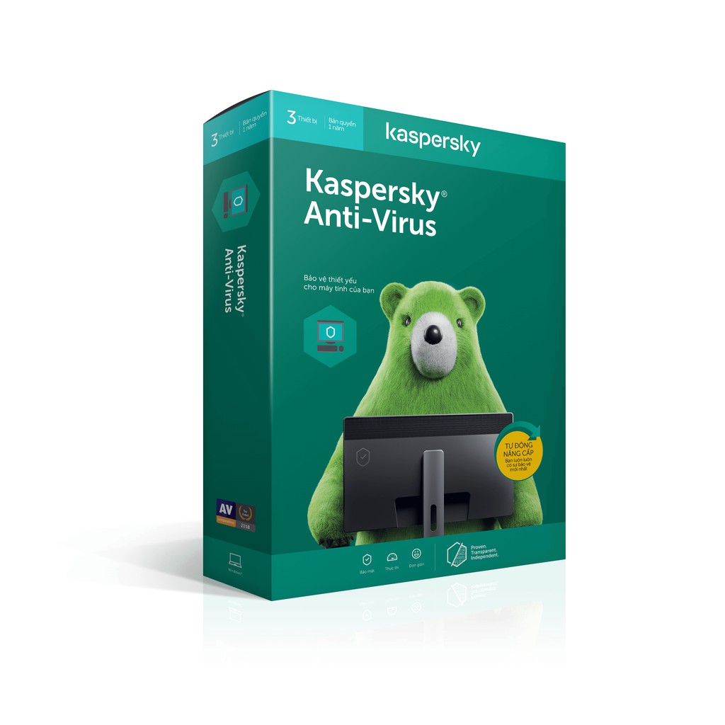 [Mã ELRESHOCK giảm 10% đơn 100K] Phần Mềm Diệt Virus Kaspersky Anti Virus cho 1-3PC/1Year | BigBuy360 - bigbuy360.vn