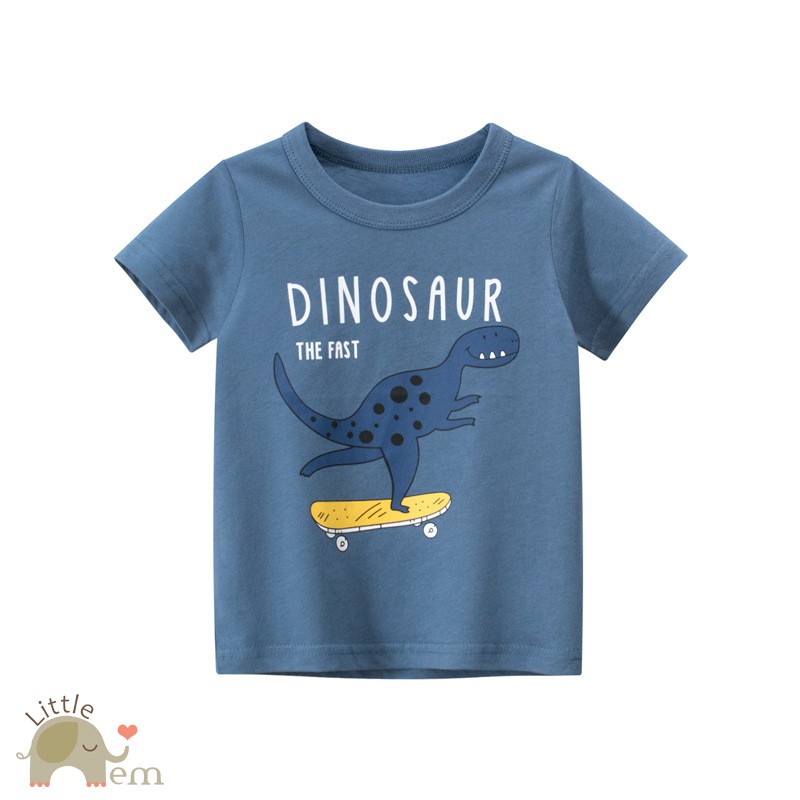 Áo bé trai cotton cộc tay _ Dino color