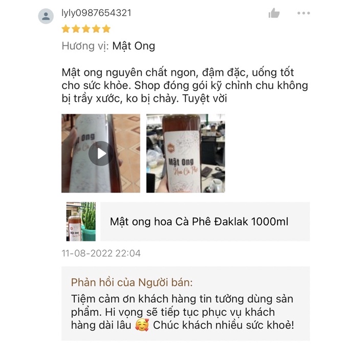 Mật ong hoa Cà Phê nguyên chất 100%, lấy trực tiếp tại vườn nhà Đắk Lắk, thơm ngon đặc sánh Tiệm Ông Nhà Tui