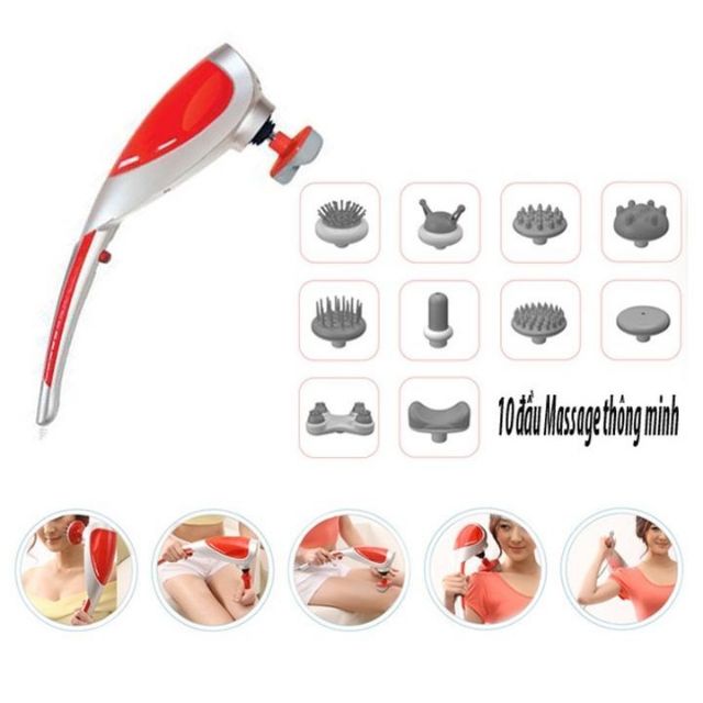 [FREESHIP] Máy massage cầm tay 10 đầu King Massager