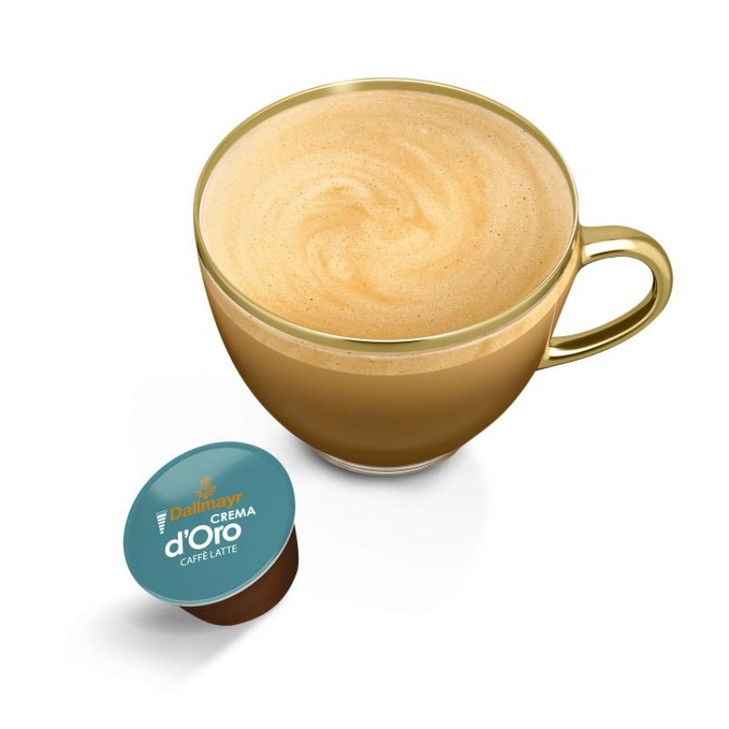 Viên nén Nescafe Dallmayr Crema d'Oro Caffe Latte cho máy Dolce Gusto  HSD 31/10/2022