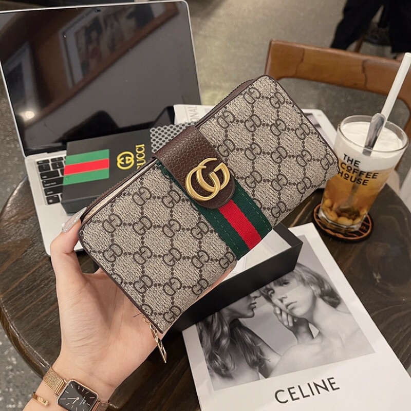 VÍ NỮ ĐỰNG THẺ DÀI GUCCI 3 NGĂN CHỨA TIỆN LỢI-FULL BOX