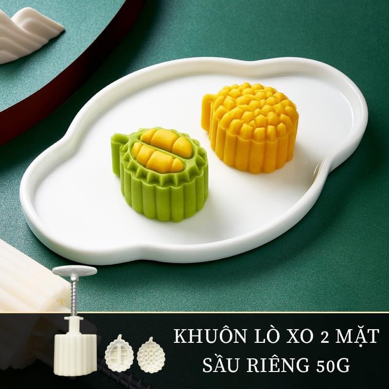 Khuôn trung thu lò xo 2 mặt sầu riêng mới (M311)